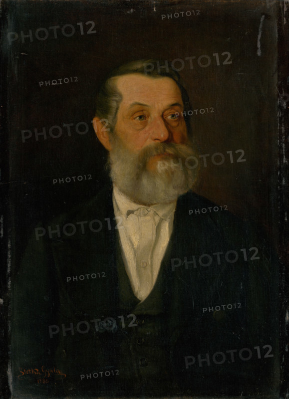 Portrait of an old man with grey beard, 1880.