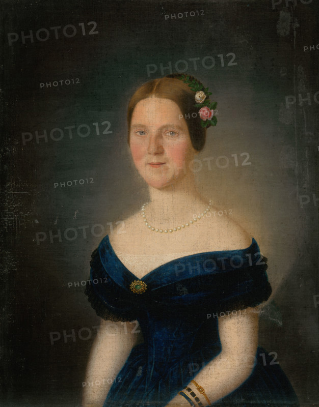 Portrait of Augusta Tibély, née Grossmann, around 1849.