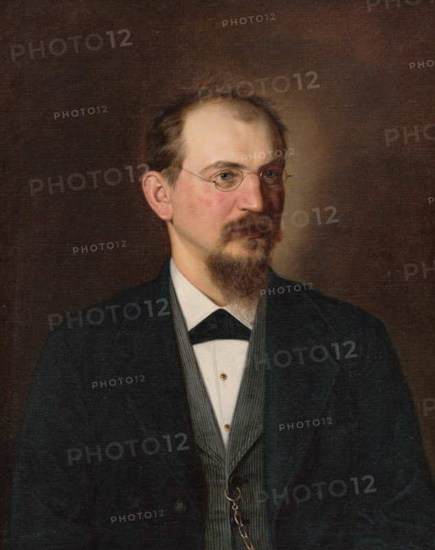 Portrait of MUDr. Michal Mandelík, 1884. 'MUDr.' is a Czech and Slovak abbreviation that translates to 'Doctor of Medicine'.