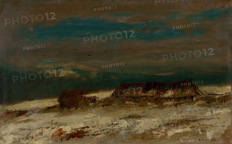 Hamlet in a Winter Landscape, 1890-1900.