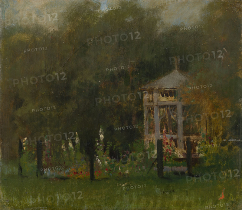 Gazebo in the Park in Strázky. Forest Scenery, 1875-1885.