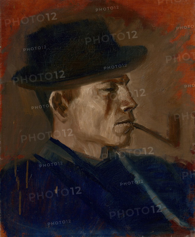 Man in Blue Smoking, 1880-1900.