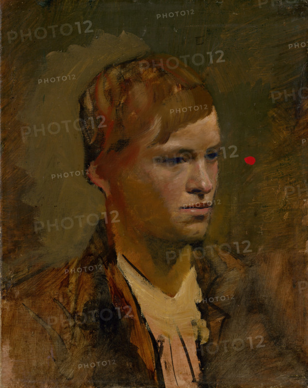 Fair-Headed Boy with Red Point in the Background, 1895-1900.