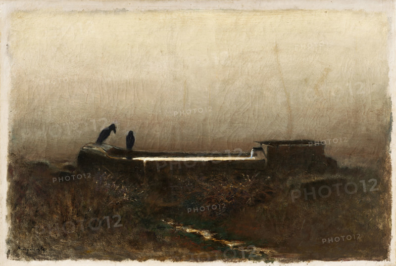 Watering Place with Ravens, 1878.