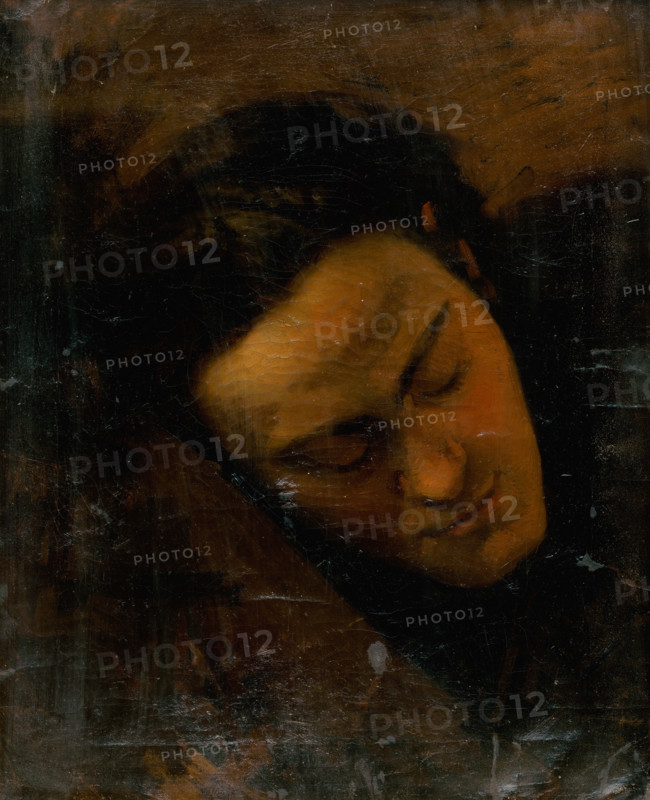 Head study of a man, 1870-1880.