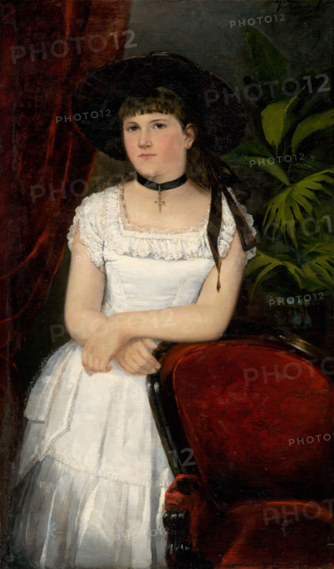 Portrait of a girl in a white dress, 1895.