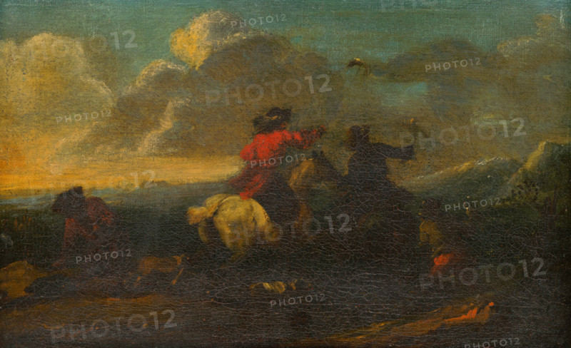 Scene from Cavalry Battle, 18th century.