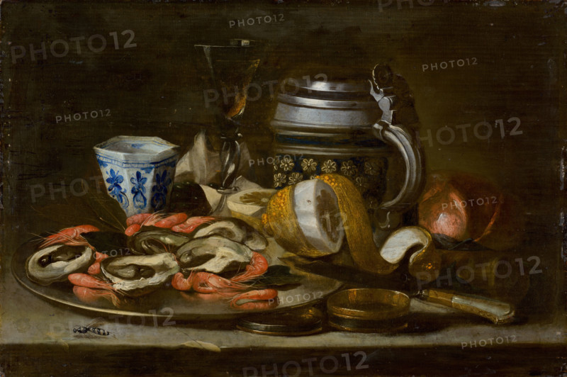 Still Life with Crayfish and Oysters, 1675-1700.