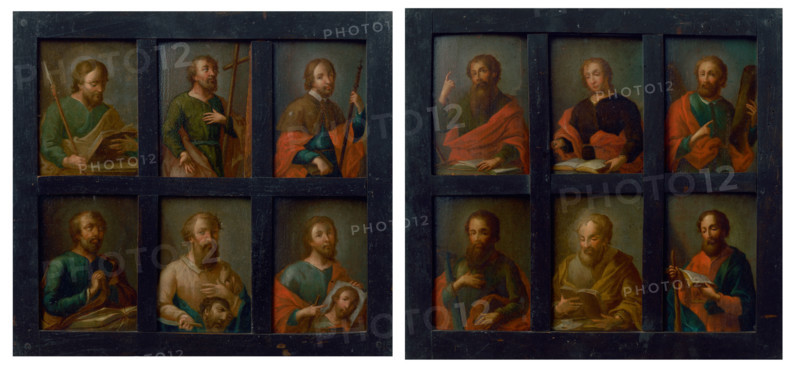 Twelve Apostles - Two Frames, 1750-1760.