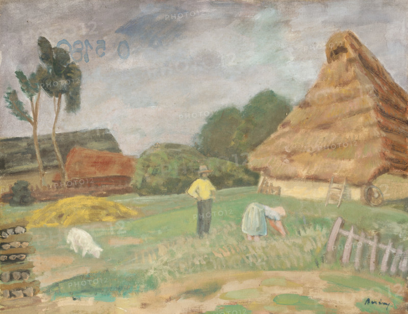Village scene, 1930-1935.