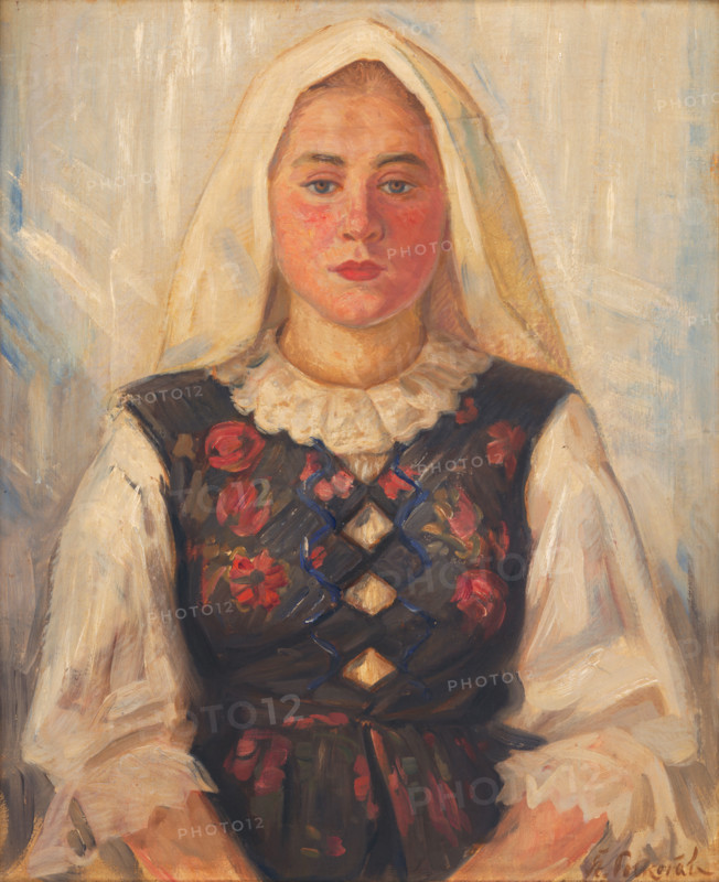 Girl in folk costume, 1946-1947.
