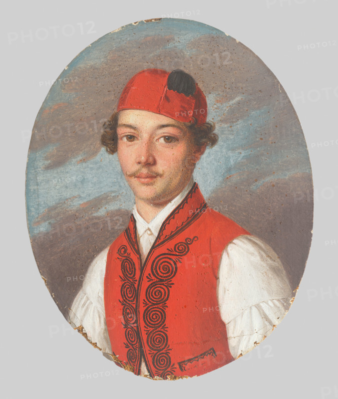 Portrait of a Young Man in a Red Vest, 1830-1840.