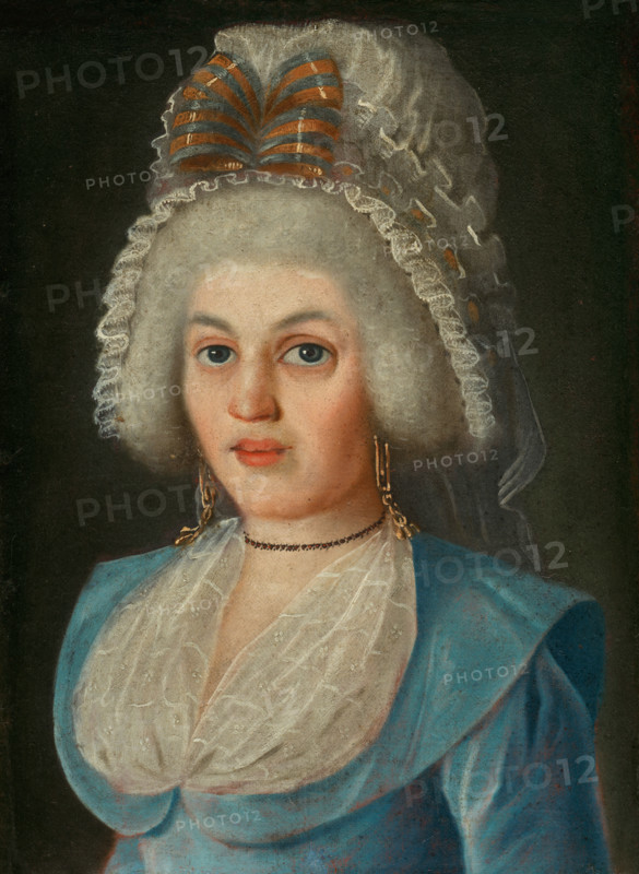 Portrait of a Lady in Lace Bonnet, around 1790.