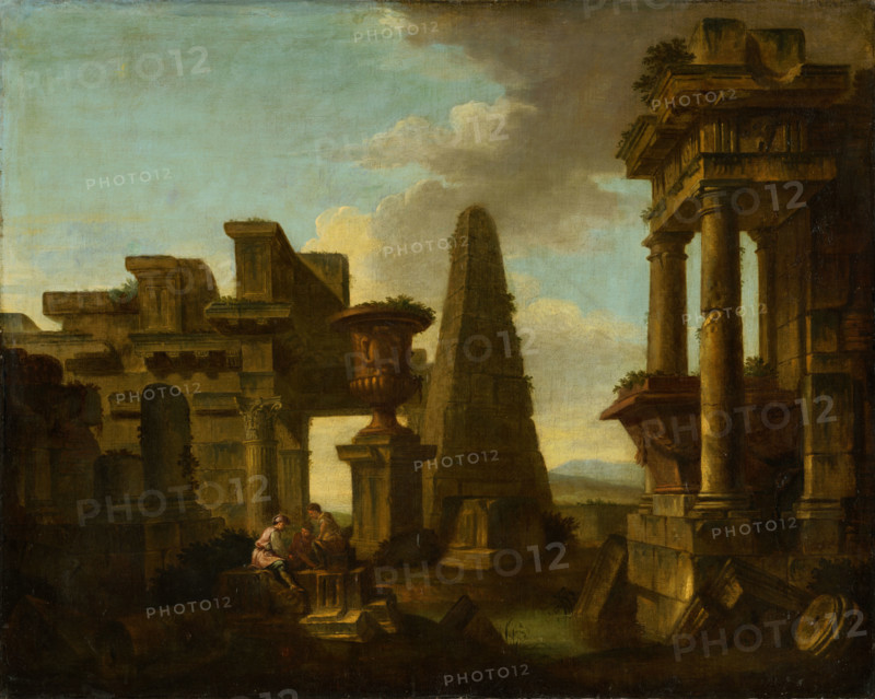 Dice Players in Romantic Ruins, 1700-1800.