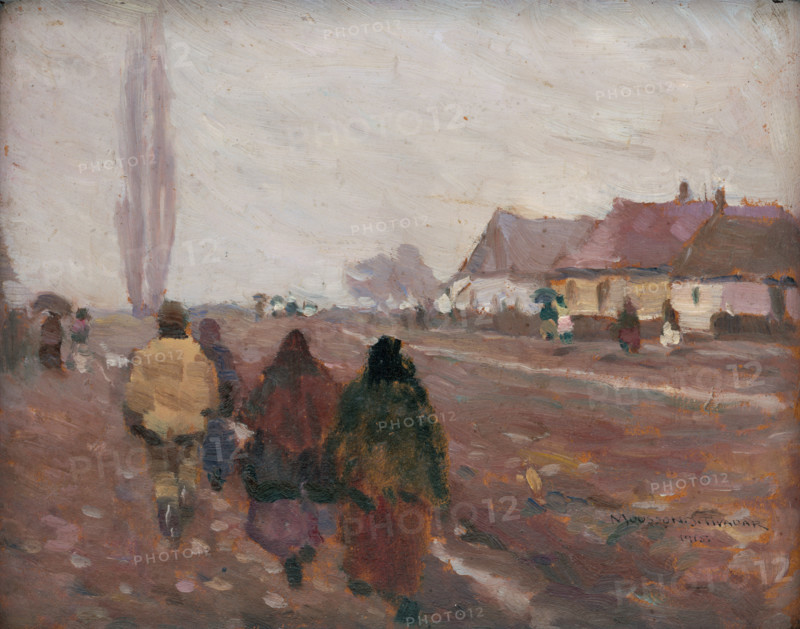 On the Road from the Michalovice Market, 1915.