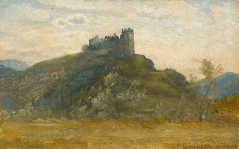 Ruins of Sásov Castle, 1880-1900. Medieval castle in Slovakia.