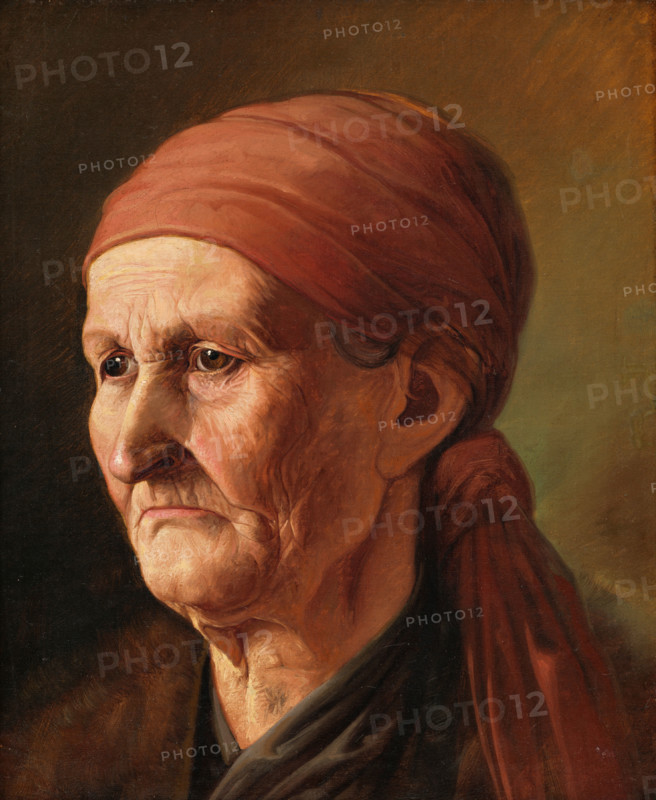 Head of an Elderly Woman, 1860-1865.