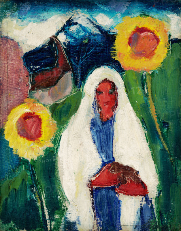 Sketch of a Woman among Sunflowers, 1932.