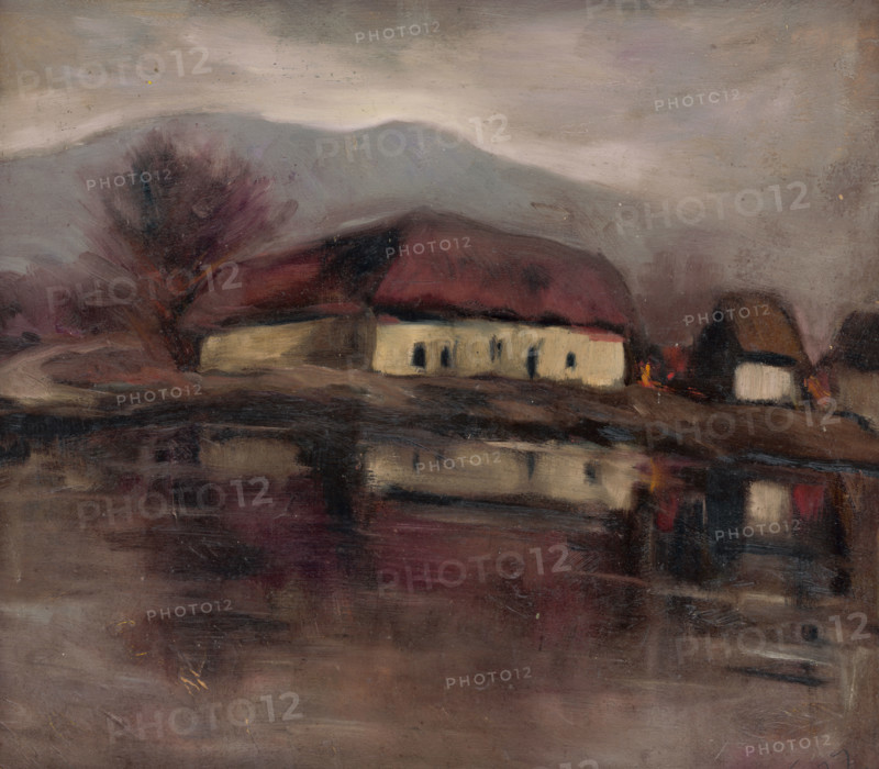 Sketch - landscape with a lake, 1932.