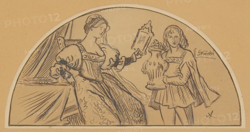 Allegory of glassmaking, 1900-1910.