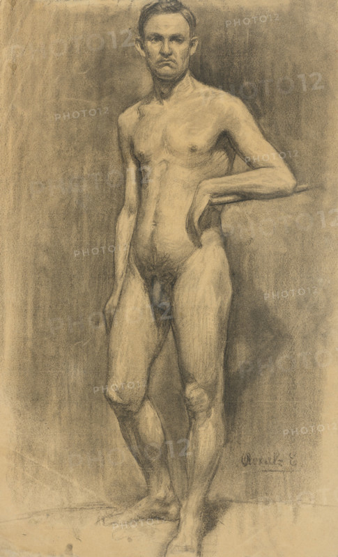 Study of a standing male nude, 1908-1914.
