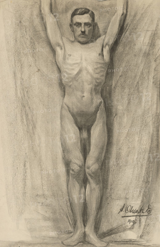 Study of a male nude, 1910-1920.