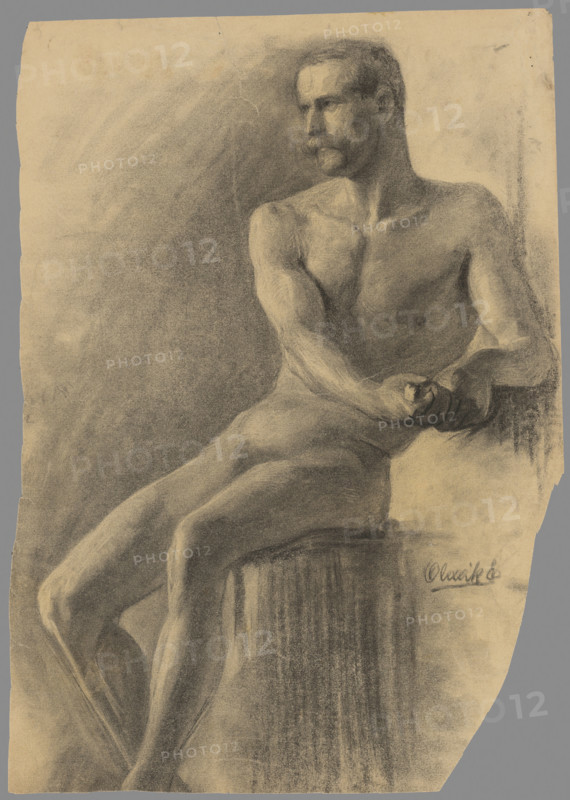 Study of a seated man, 1910-1920.