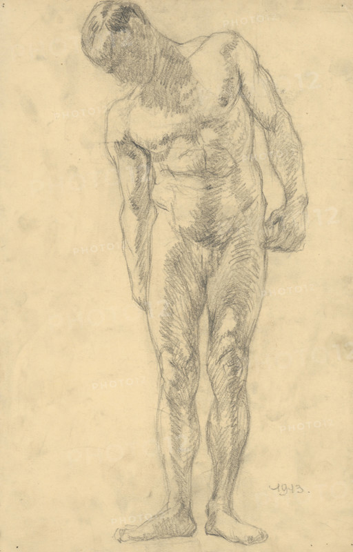 Study of a male nude, 1943.