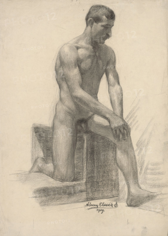 Study of a male nude, 1909.