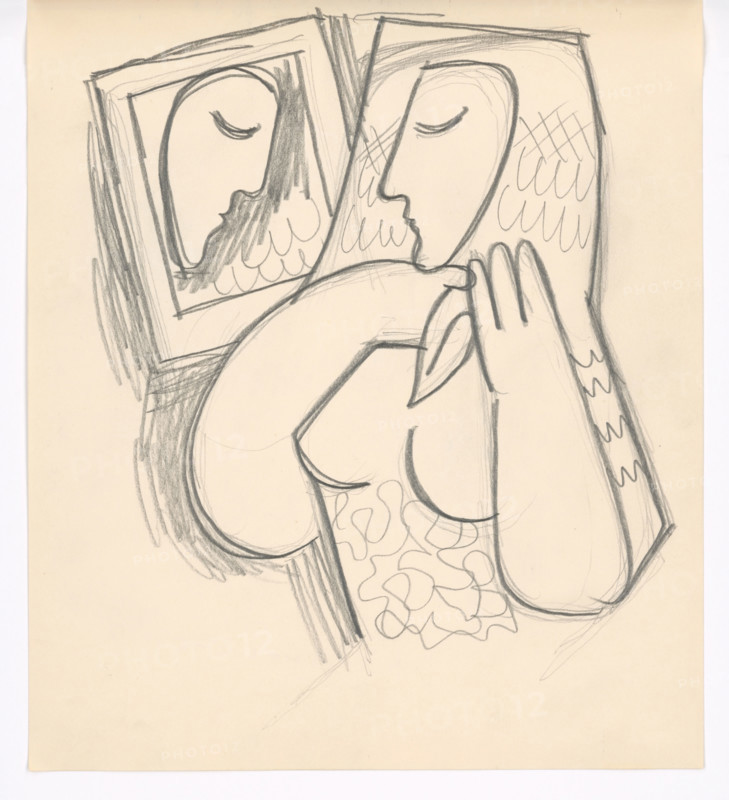 Woman with a mirror, 1938.
