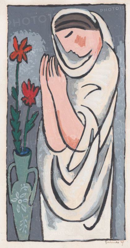 Woman and a flower, 1937.