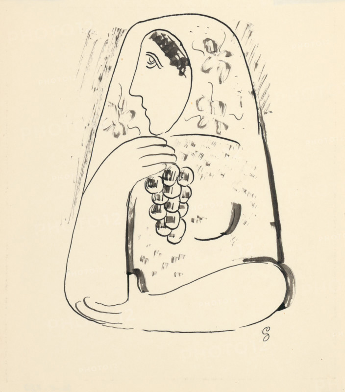 Woman with grapes, 1937-1938.