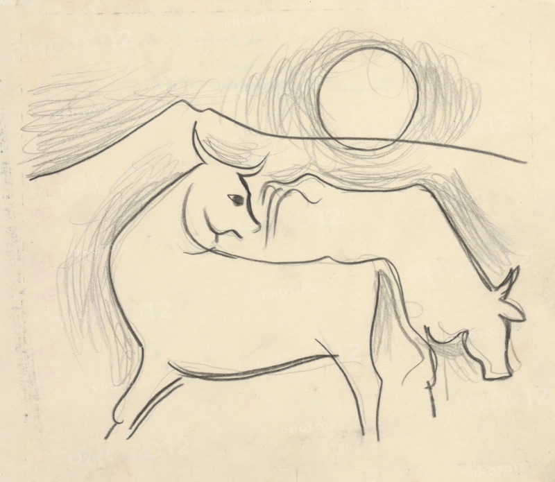On the pasture, 1936.