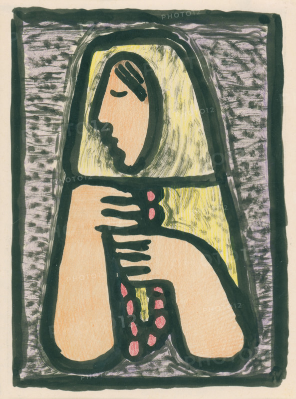 Woman with a rosary, around 1933.