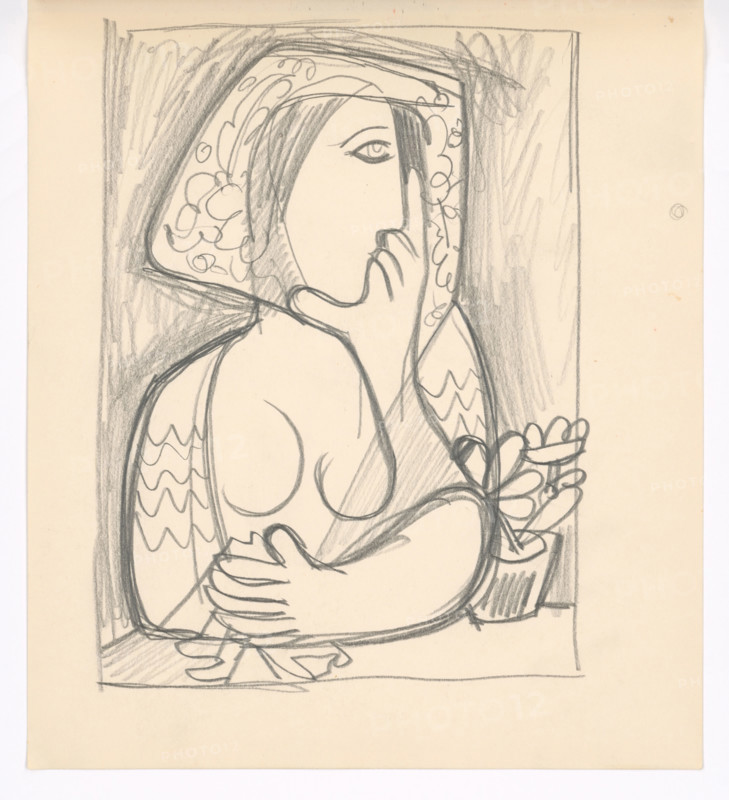 Woman with a flower pot, 1938.