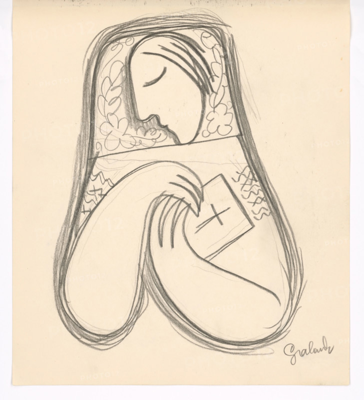 Woman with a prayer book, 1938.