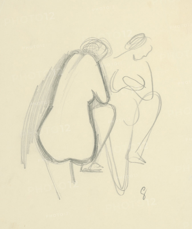 Two female nudes, 1936-1937.