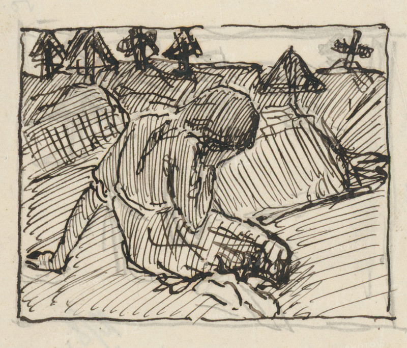 In the cemetery, 1914-1918.