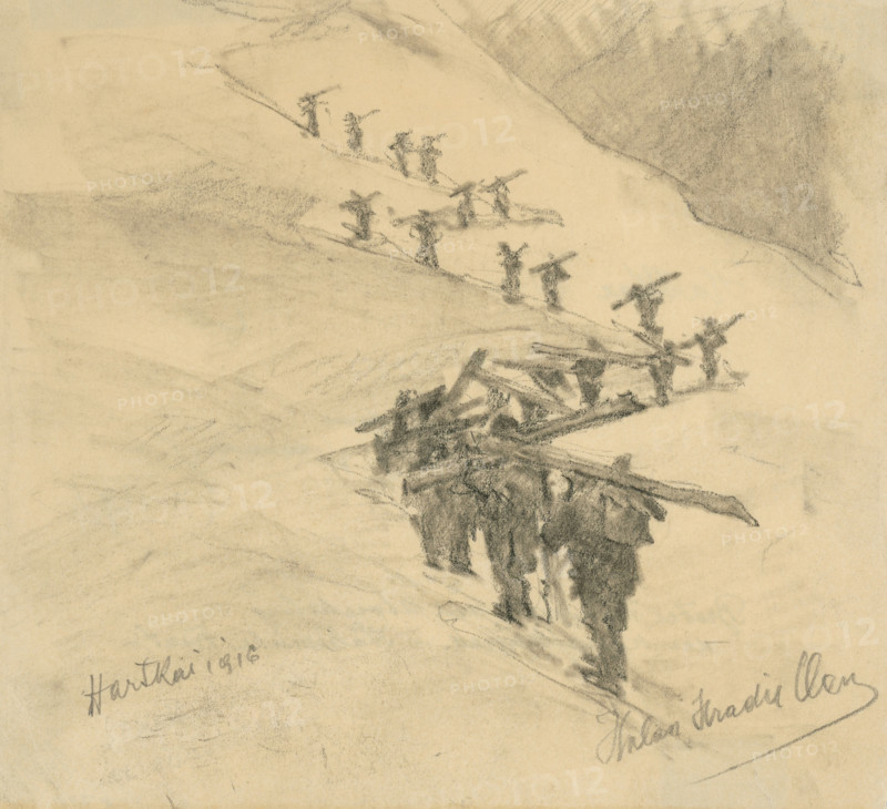 Transportation of boards and exchange of battle groups, 1916.