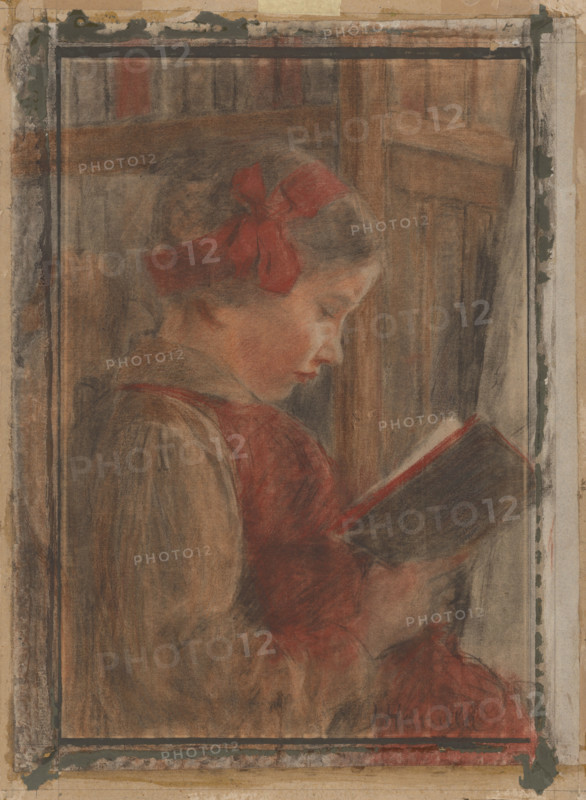 Girl with a book, 1905-1910.