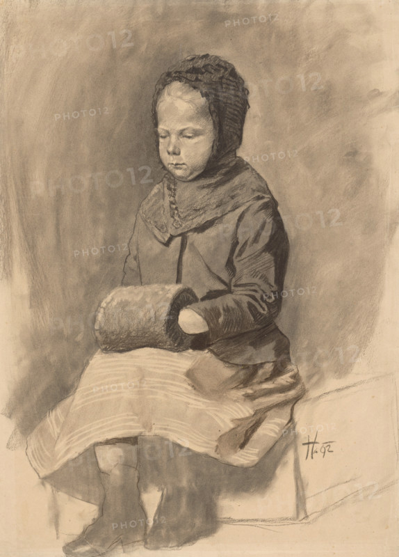 Study of a seated girl, 1892.