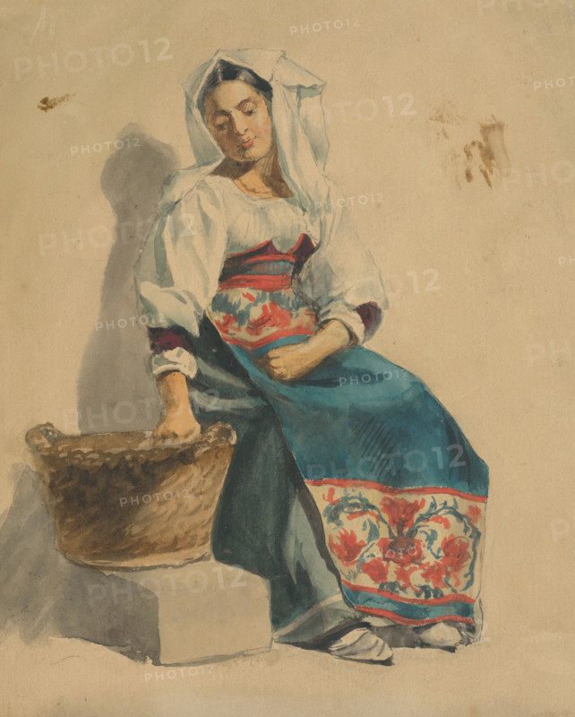 Study of a seated woman, 1851-1853.