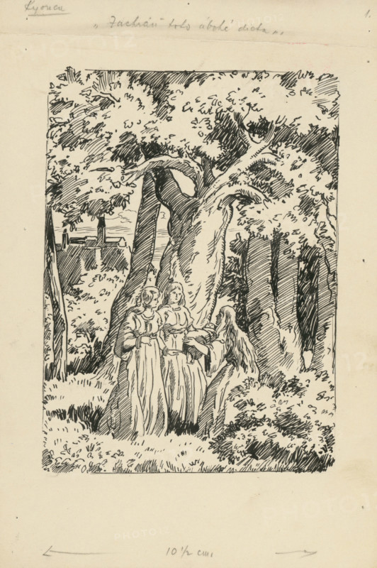 Save this poor child...., 1928. Additional Info: Illustration to a novel by F.Urbanek Kysuc, Society of St. Adalbert, Trnava 1928 - 8 illus.