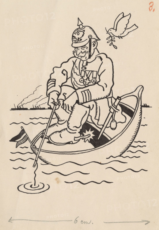 Satirical Drawing III., around 1940. Additional Info: Kaleidoscope - drawing no. 3.