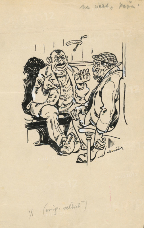 Satirical Drawing for a Magazine II., 1901/2000.