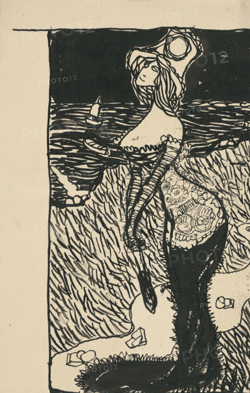Caricature of women's fashion, 1908-1912.