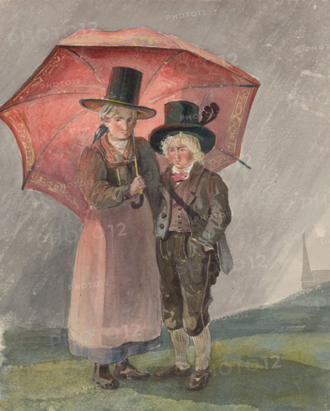 Red umbrella, 1847.