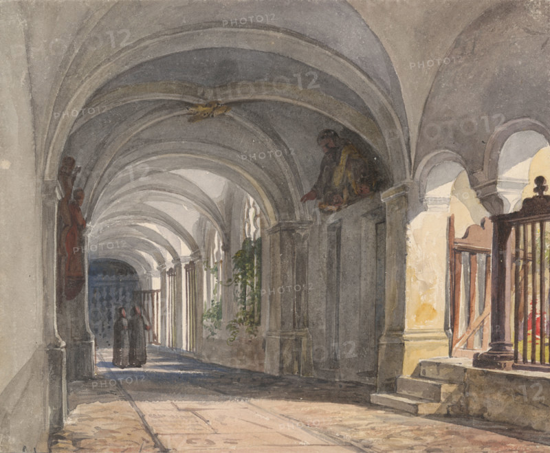 Monastery corridor, 1840.