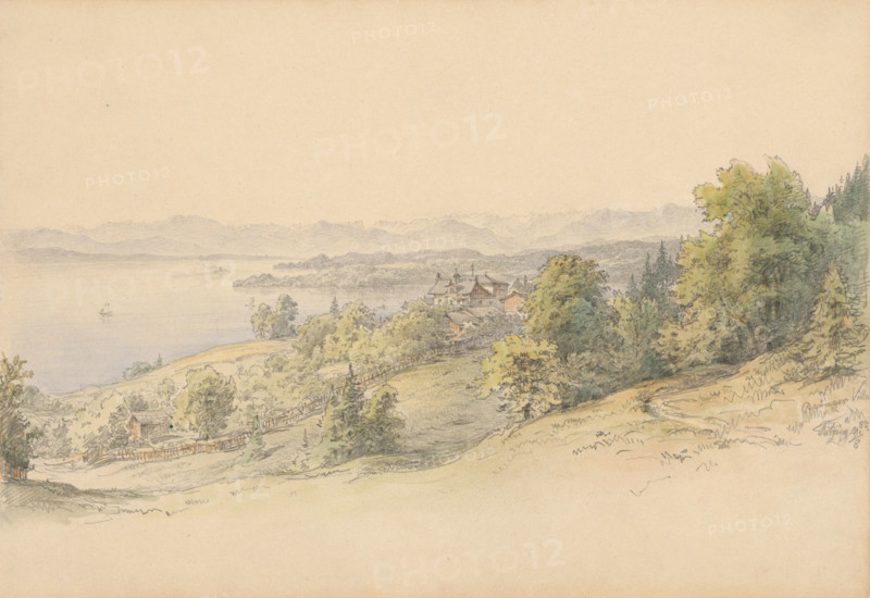 View of the Beringer villa with a panorama of the countryside, 1882.