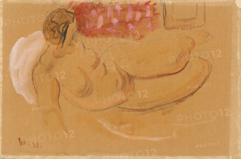 A reclining female nude, 1931.